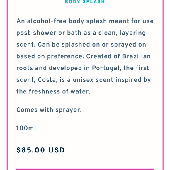 NIB Re-Eau - Costa Body hydrating Splash - 25ml - Picture 7 of 7